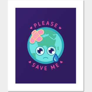 Save the Kawaii Earth Posters and Art